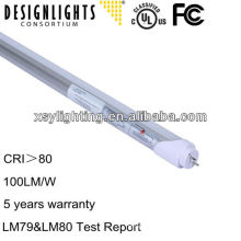 3/5 years warranty t8 ul and dlc listed tube led light 22w 1200mm led light tube